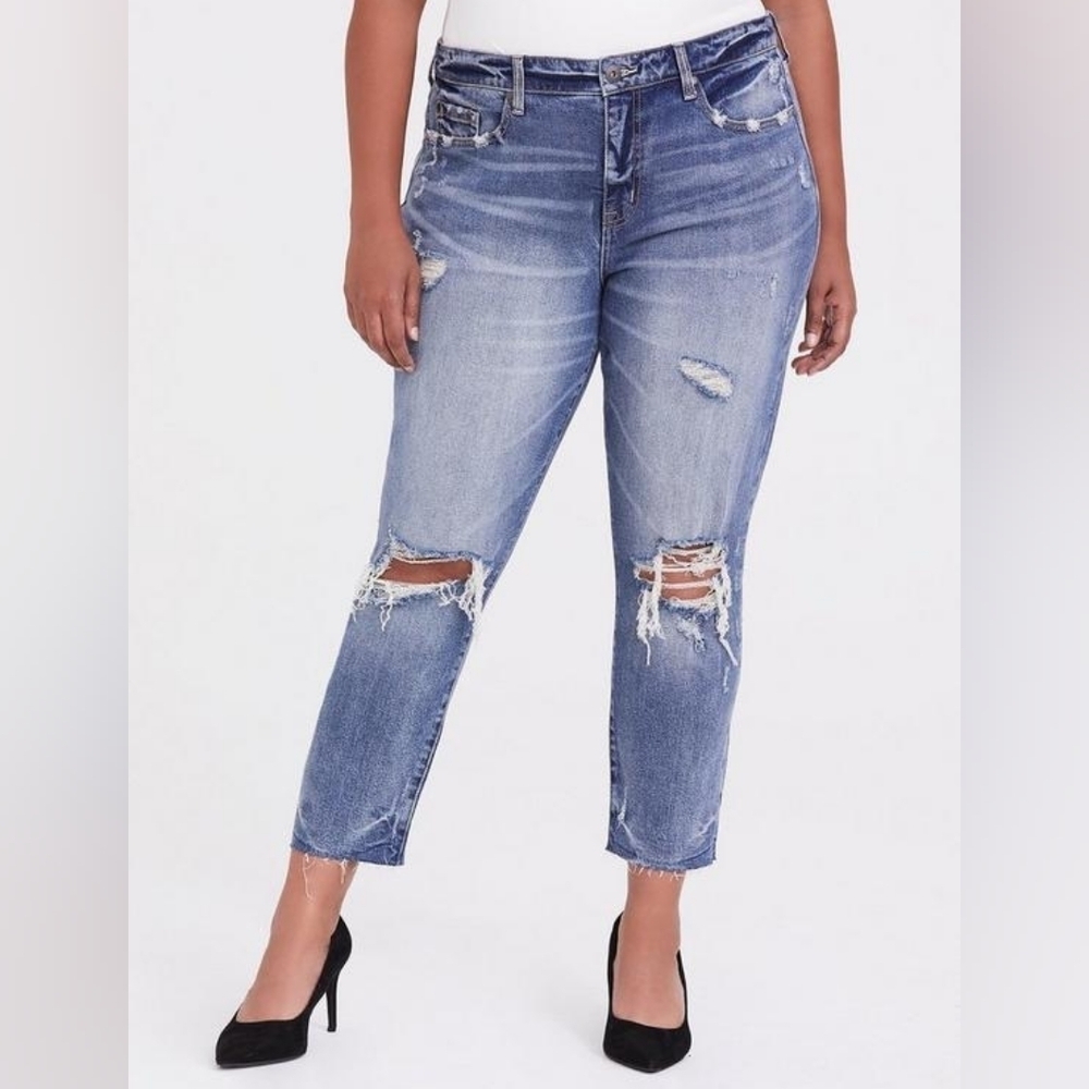 Torrid Mom Straight Vintage Stretch High-Rise Jean